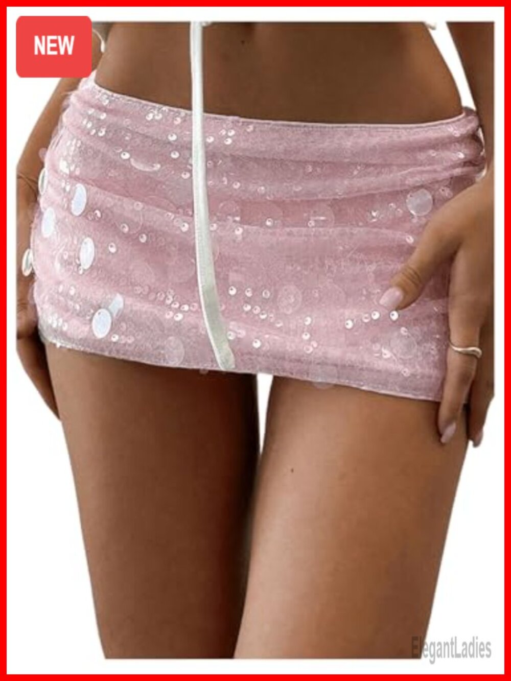 Sequin Low Waist Mini Skorts Rave Festival Skirt Shorts